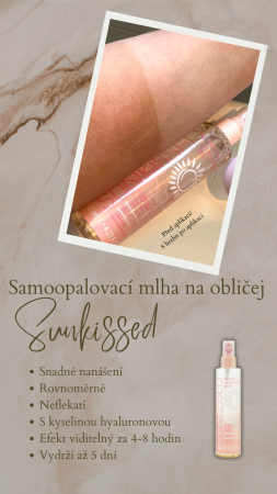 Sunkissed samopaľovacia hmla na tvár Clean Ocean, 125ml