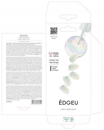 ÉDGEU gélové nalepovacie nechty, Mirror White