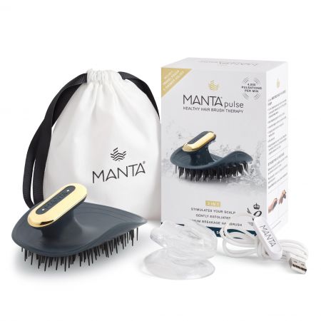 MANTA sonická pulzujúca kefa pre zdravé vlasy, Ocean Blue