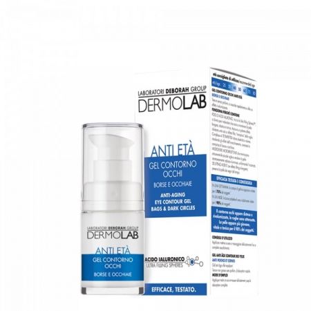 DermoLab anti-age darčeková sada, očný krém a vankúšiky proti vráskam, 2ks