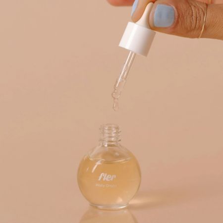 Fler kvapky proti zarastaniu chĺpkov a podráždeniu Hoily Drops s peelingovou rukavicou, 14 ml