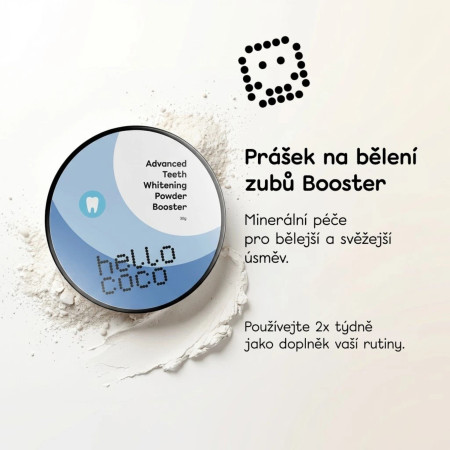 hello coco prášok na bielenie zubov Booster, 30g