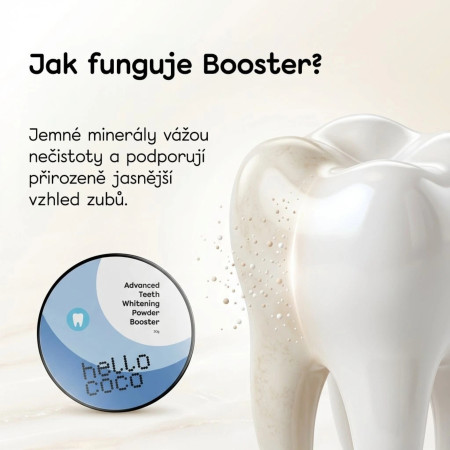 hello coco prášok na bielenie zubov Booster, 30g