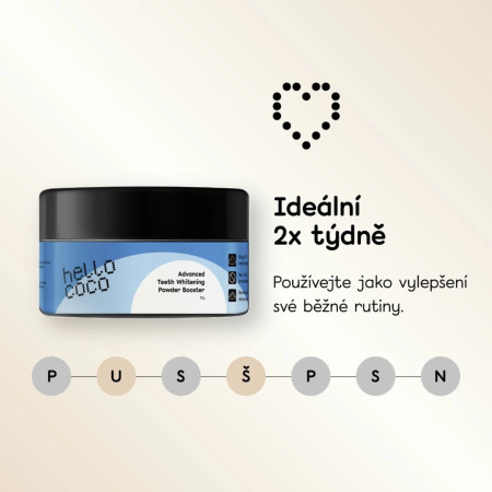 hello coco prášok na bielenie zubov Booster, 30g