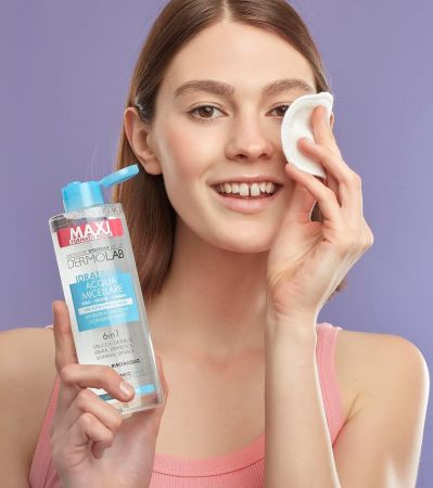 Dermolab hydratačná micelárna čistiaca voda 6v1, 400ml