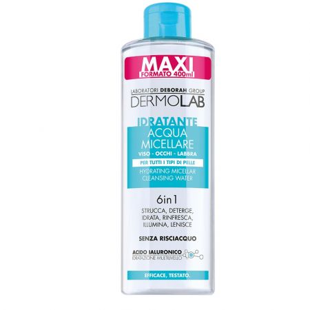 Dermolab hydratačná micelárna čistiaca voda 6v1, 400ml