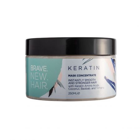 Brave New Hair maska ​​s keratínom na nepoddajné, hrubé a suché vlasy, Keratín, 250ml