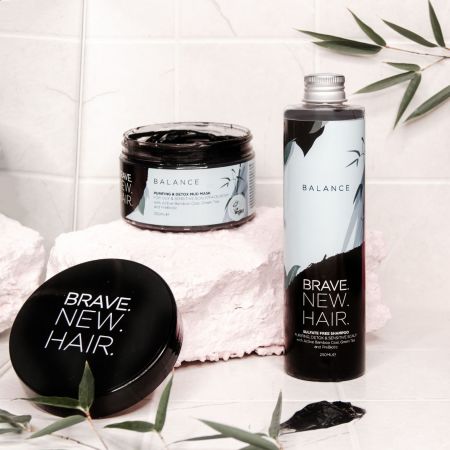 Brave New Hair bezsulfátový čistiaci šampón na mastné a citlivé vlasy, Balance, 250ml