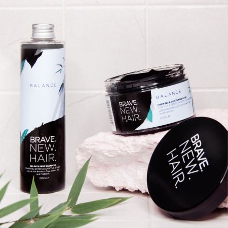 Brave New Hair bezsulfátový čistiaci šampón na mastné a citlivé vlasy, Balance, 250ml