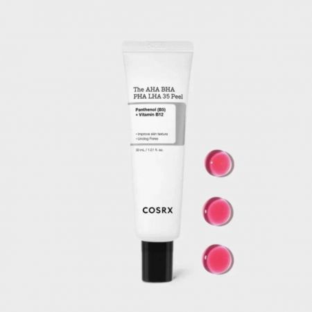 COSRX pleťový exfoliačný peeling s panthenolom a kyselinami AHA BHA PHA LHA 35, 30 ml