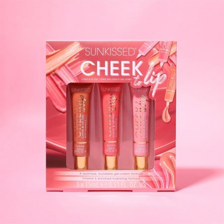 Sunkissed multifunkčné krémové tinty na tvár a pery Cheek To Lip, 3x15ml