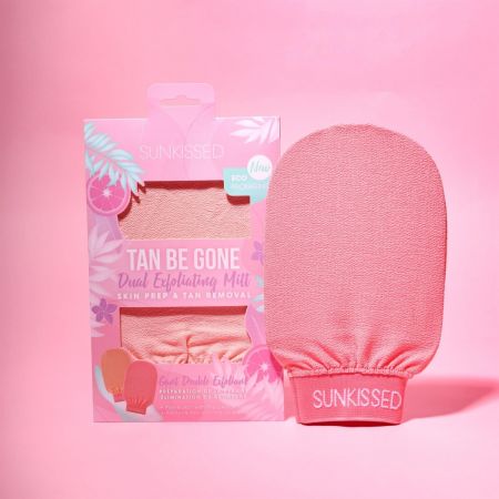 Sunkissed obojstranná exfoliačná rukavice na odstránenie opálenia Tan Be Gone