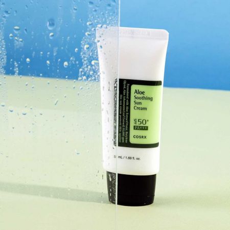 Cosrx hydratačný ochranný krém na tvár s Aloe Vera SPF 50+/PA+++, Aloe Soothing Sun Cream, 50ml