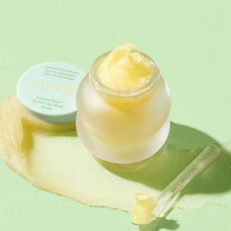 TOCOBO citrónový cukrový peeling a maska ​​na pery Lemon Sugar Scrub Lip Mask, 20ml