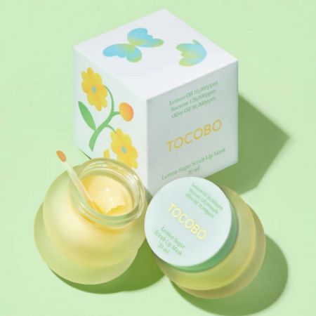 TOCOBO citrónový cukrový peeling a maska ​​na pery Lemon Sugar Scrub Lip Mask, 20ml