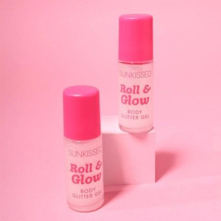 Sunkissed trblietky na telo v gélovom Roll On, Roll & Glow Body Glitter Gél, 30ml