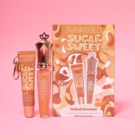 Sunkissed lesk a balzám na pery Sugar Sweet, Salted Caramel, 6ml+16ml