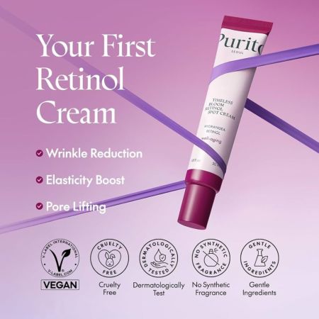 PURITO krém proti vráskam Timeless Bloom Retinol Spot Cream, 30ml