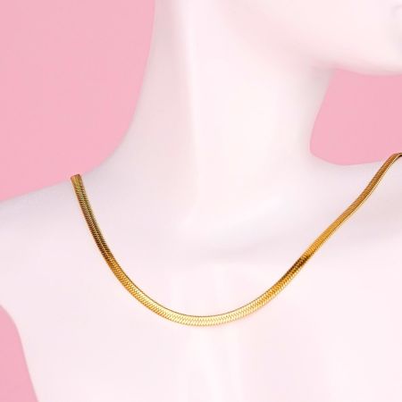 Náhrdelník hadí Stainless Steel - zlatý