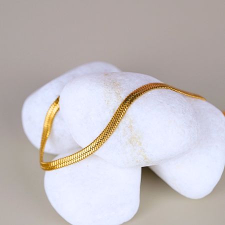 Náramok hadí Stainless Steel - zlatý