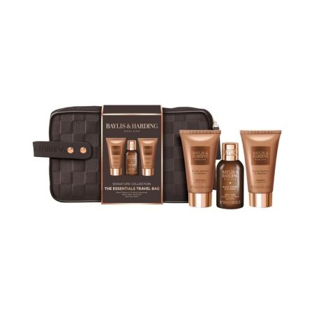 Baylis & Harding pánska darčeková sada starostlivosti o telo, vlasy a pleť v taštičke Black Pepper & Ginseng, 3ks