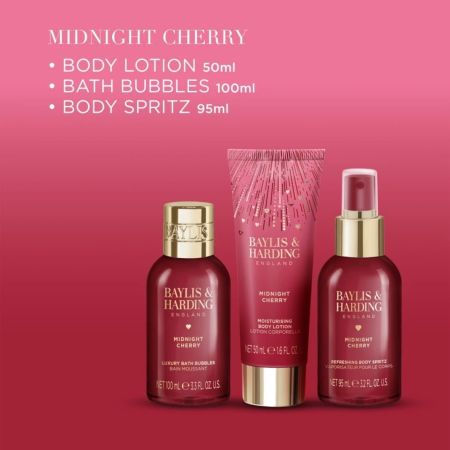 Baylis & Harding darčeková sada starostlivosti o telo Midnight Cherry, 3 ks