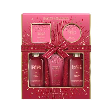 Baylis & Harding darčeková sada starostlivosti o telo Midnight Cherry, 5 ks