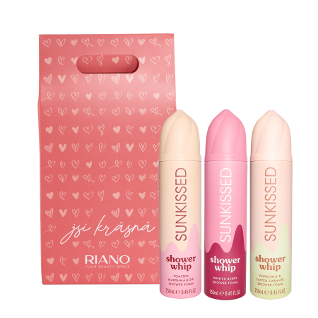 Sunkissed darčeková sada šľahačkových sprchových pien III.
