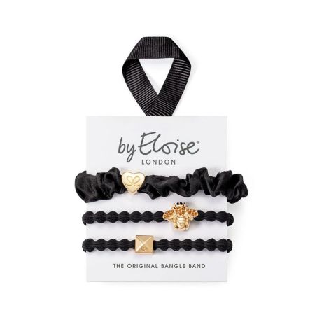 ByEloise gumičky do vlasov, Set Bee Black