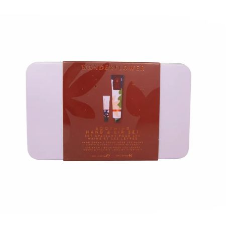 Wanderflower darčeková sada pre hebké ruky a pery Soothing Hand & Lip Gift Set, Jasmin & Neroli, 2ks