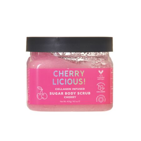 Yes Studio šľahaný telový peeling s kolagénom a vôňou čerešní, Cherry Licious, 400g
