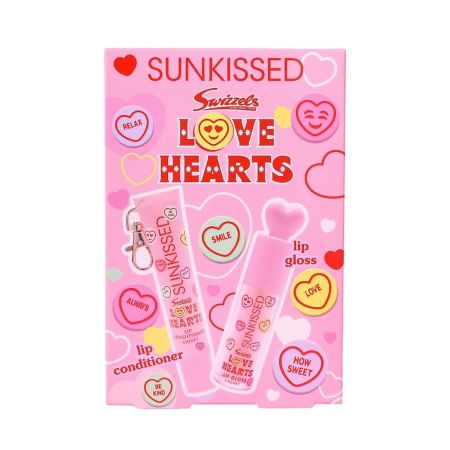 Sunkissed lesk a balzám na rty Love Hearts Lip Duo Set, Cherry