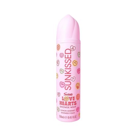 Sunkissed šľahačková sprchová pena Love Hearts Shower Whip, Lemon Sherbet, 250ml