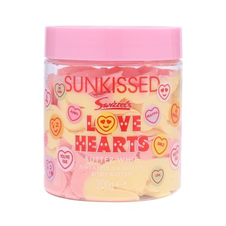 Sunkissed šľahané telové maslo Love Hearts Butter Whip, Pineapple Smoothie, 200g