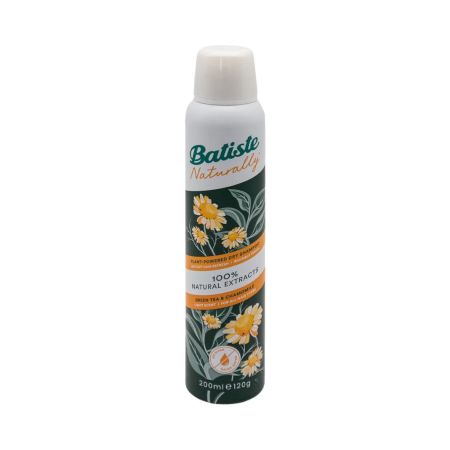 Batiste Naturally suchý šampón Green Tea & Chamomile, 200 ml
