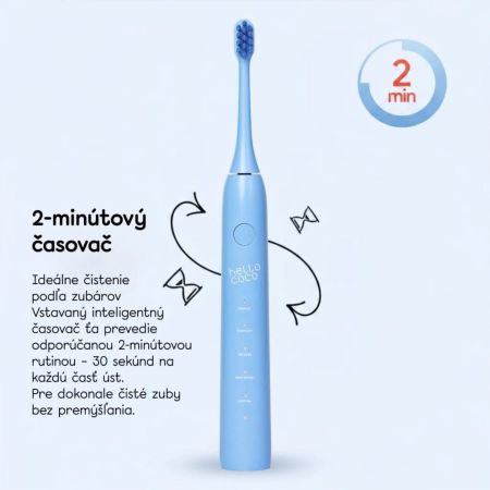 hello coco elektrická zubná kefka – modrá, Electric Tootbrush Blue