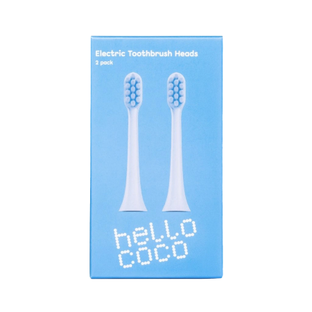 hello coco náhradné hlavice – modré, Electric Toothbrush Head Blue, 2ks