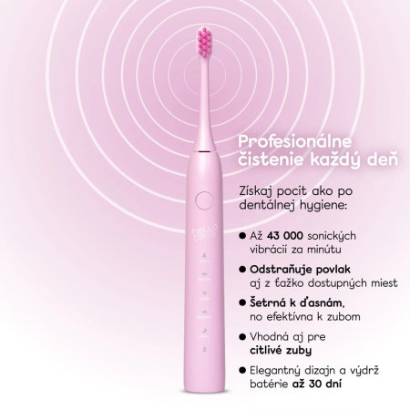 hello coco náhradné hlavice – rúžové, Electric Toothbrush Head Pink, 2ks