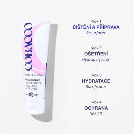 Cobacco multifunkčná pleťová čistiaca maska 2v1 jednom Resurfacer, 100ml 