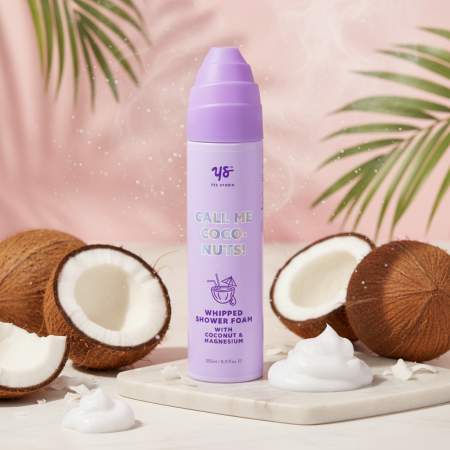 Yes Studio šľahačková sprchová pena s magnéziom a vôňou kokosu, Coco-Nuts!, 265ml
