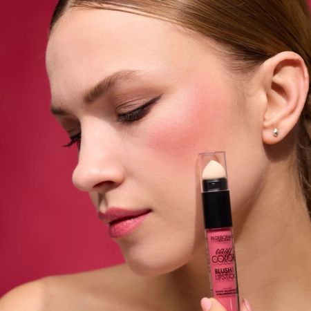 Deborah Milano trblietavá tekutá lícenka a rúž 2v1 Easy Color, 4,6g