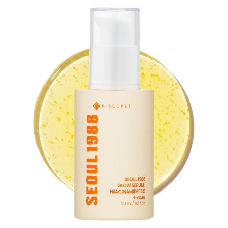 K-Secret rozjasňujúce pleťové sérum, Seoul 1988 Glow Serum: Niacinamide 15% + Yuja, 30 ml
