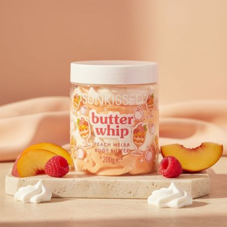 Sunkissed šľahané telové maslo, Peach Melba Whipped Body Butter, 200g