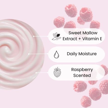 Face Facts krémový telový krém s vôňou maliny, Scuup - Raspberry Ripple Swirled Body Cream, 300ml