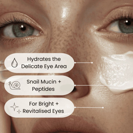 Face Facts hydratačný krém na očné okolie s extraktom slimáčieho slizu, Snail Mucin - Hydra Smooth Eye Cream, 15ml