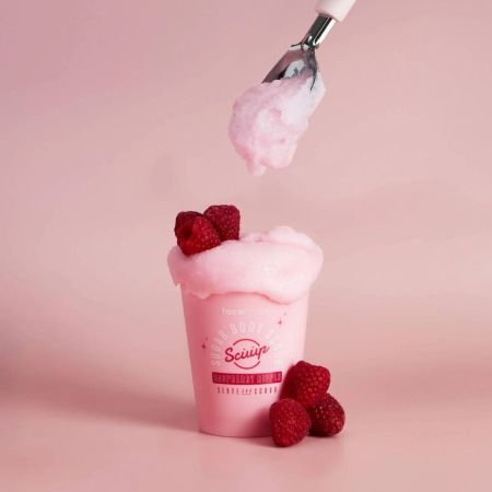 Face Facts cukrový telový peeling, Scuup - Raspberry Ripple Sugar Body Scrub, 350g