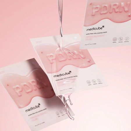 Medicube regeneračná pleťová plátenková maska, PDRN Pink Collagen Gel Mask, 1ks