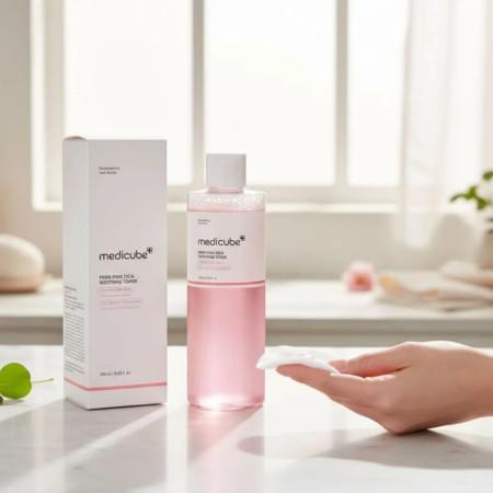 Medicube pleťový toner s polynukleotidmi a centelou, PDRN Pink Cica Soothing Toner, 250ml