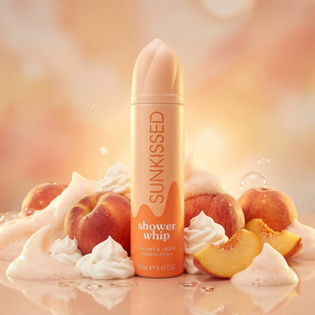 Sunkissed šľahačková sprchová pena Shower Whip Peaches & Cream, 250ml
