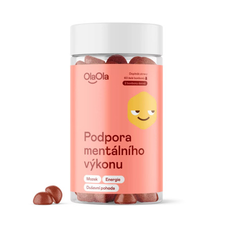 OlaOla želé podpora mentálného výkonu s činskými hubami, 60 želé cukríkov